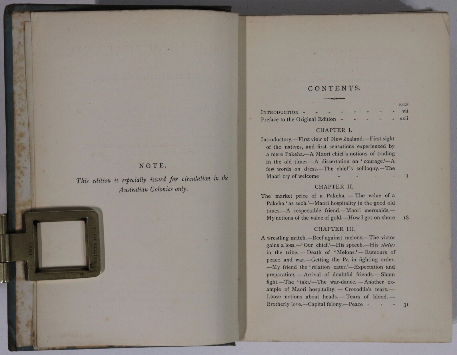 1887 Old New Zealand by Pakeha Maori Antique New Zealand History Reference Book