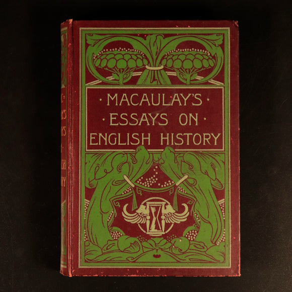 c1920 Macaulay's Essays On English History Antique British History Book