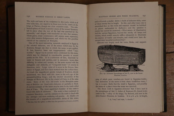 1895 Modern Science In Bible Lands by John Dawson Antique History Book Palestine