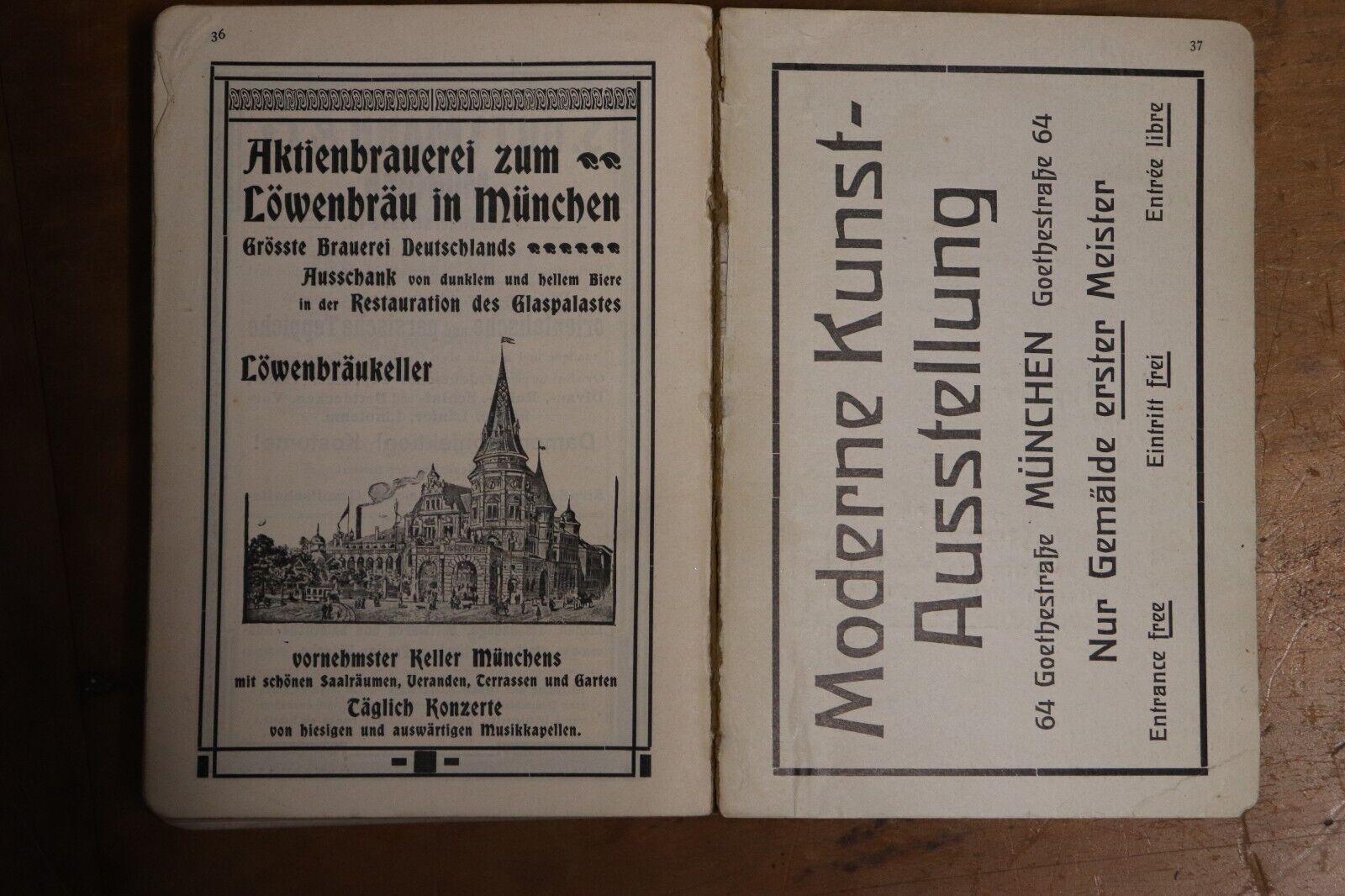 1906 Katalog der Münchener Jahres-Ausstellung Antique German Art Book Munich