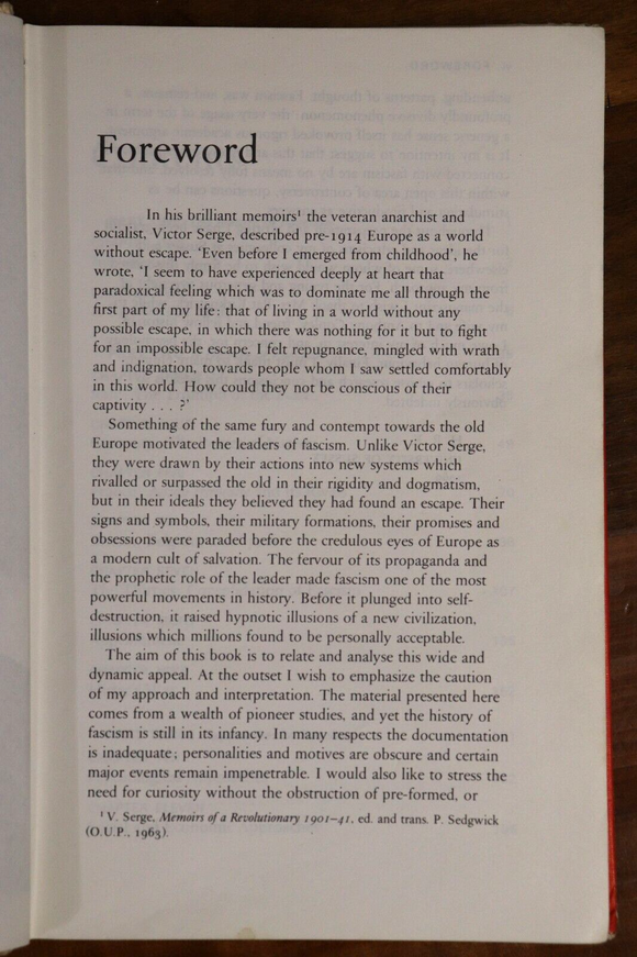 1969 Fascism In Western Europe 1900-45 German Political & Military History Book