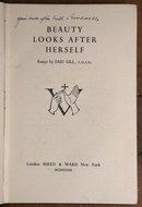 1933 Beauty Looks After Herself by Eric Gill Architecture Reference Book-2