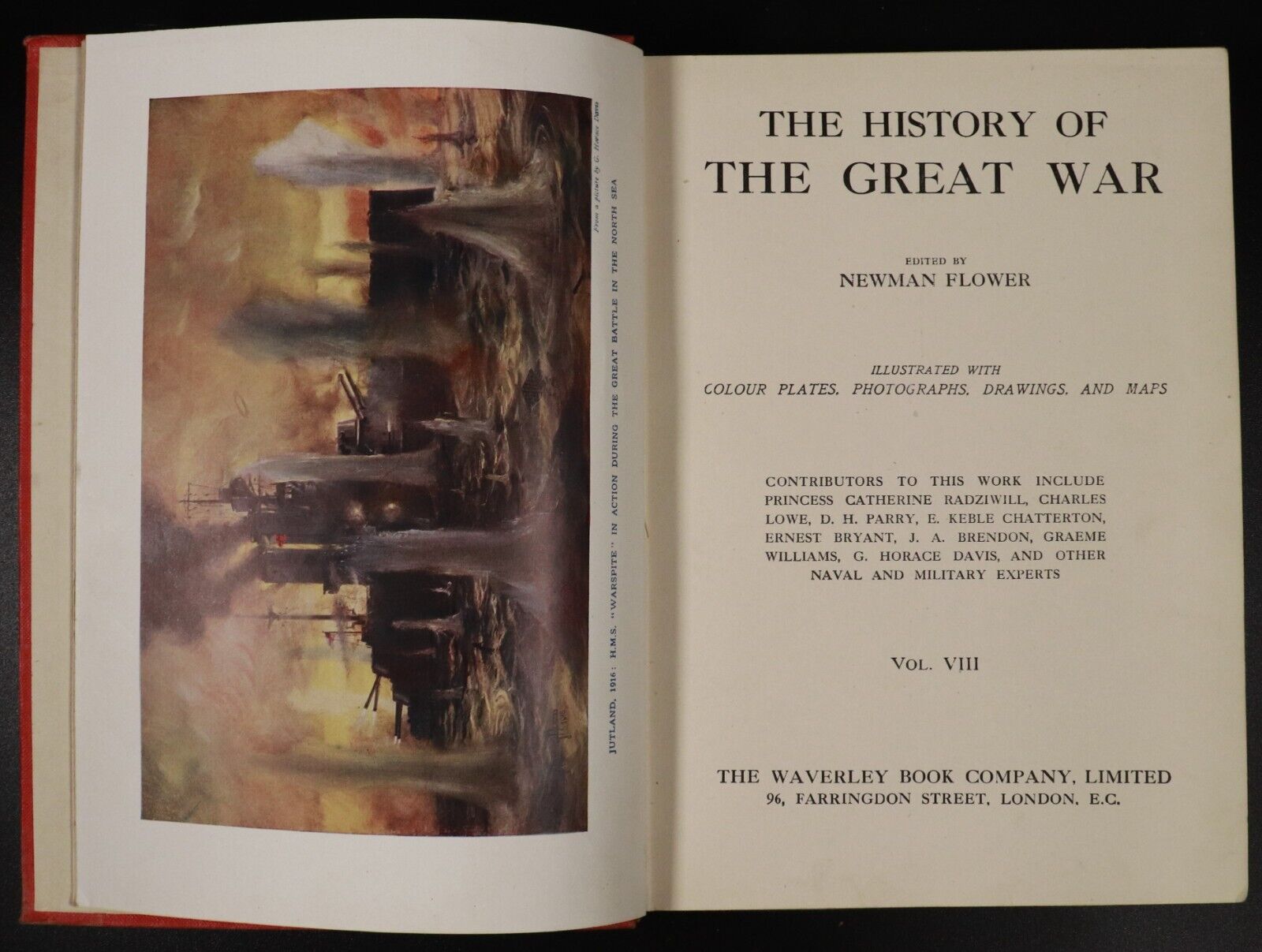 1915-22 8vol History Of The Great War Newman Flower Military History Books WW1