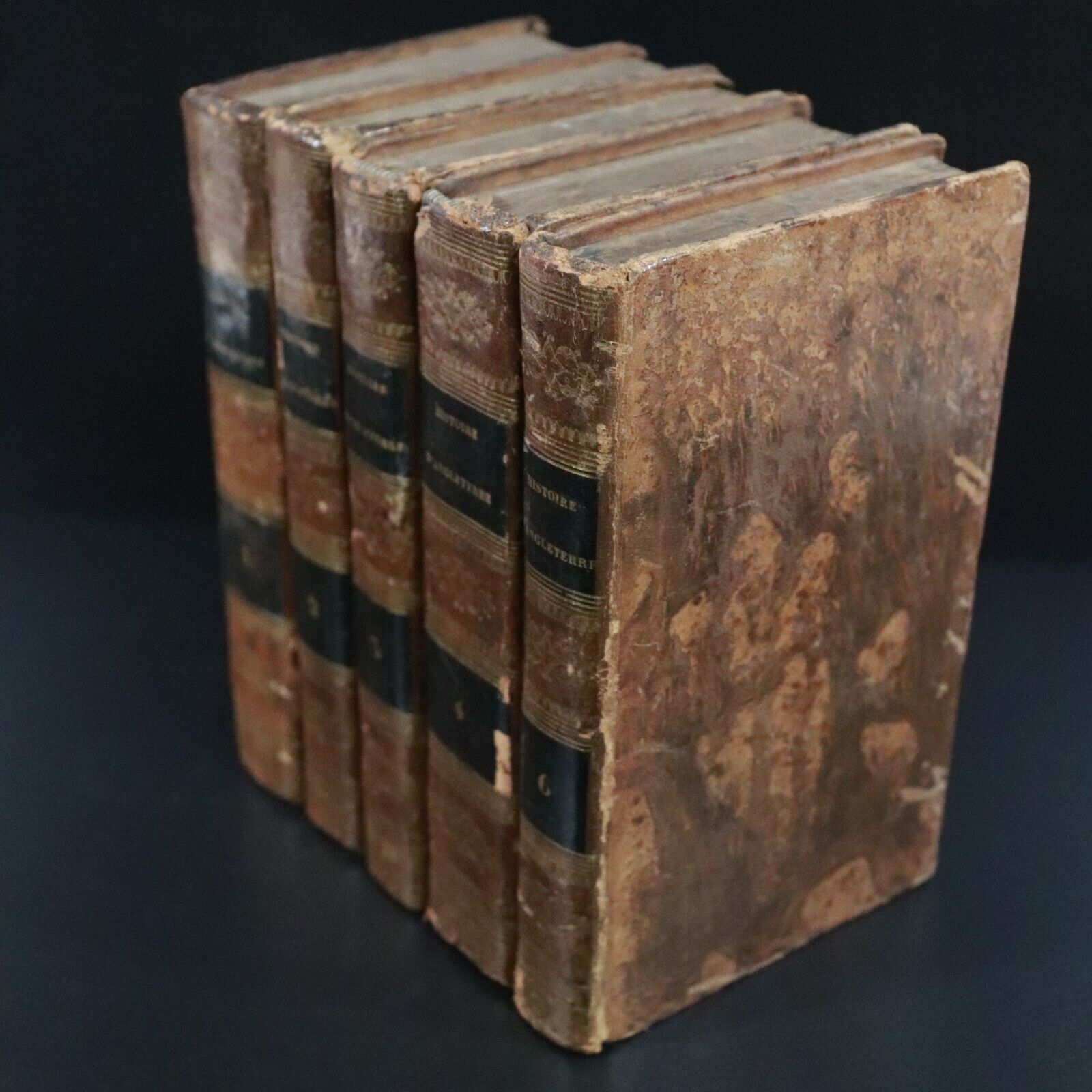 1827 5vol Abrege De L'Histoire D'Angleterre Antiquarian History Of England Books