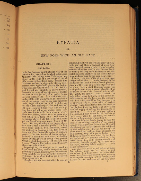 1890 Charles Kingsley Westward Ho! Hypatia Yeast etc Antique Fiction Books
