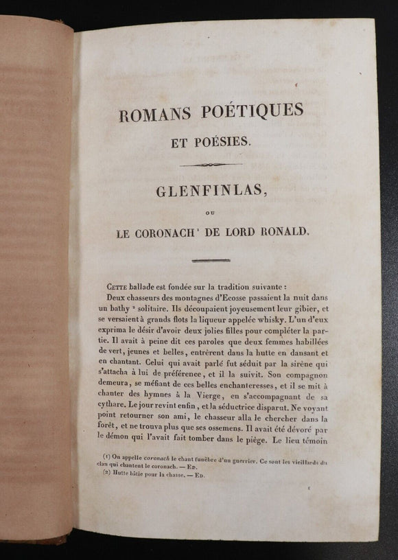 1830 25vol Oeuvres De Walter Scott Antiquarian Fiction Books Set French MAP