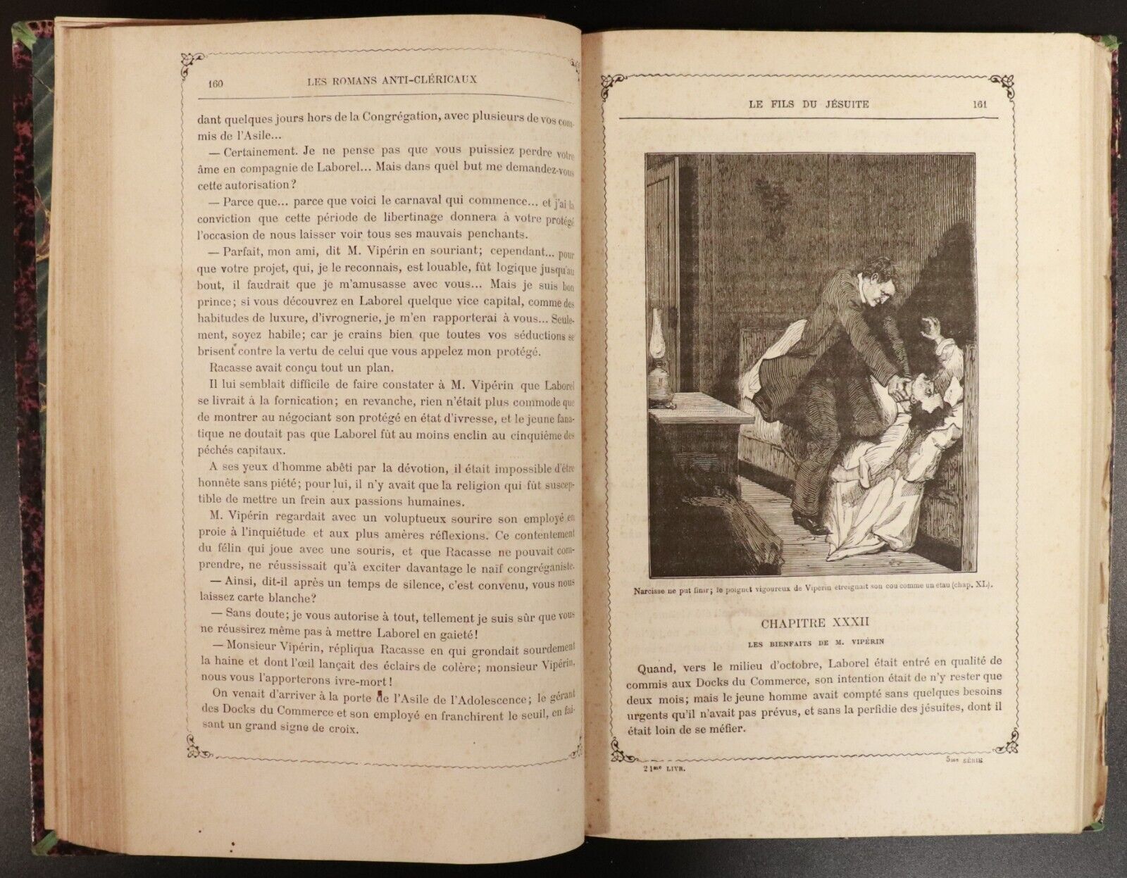 c1879 Le Fils Du Jesuite by Leo Taxil Antiquarian French Theology Book