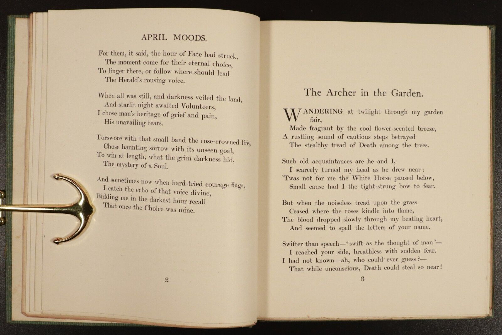 1912 April Moods by Beatrice Allhusen Antique British Poetry Book Female Poet