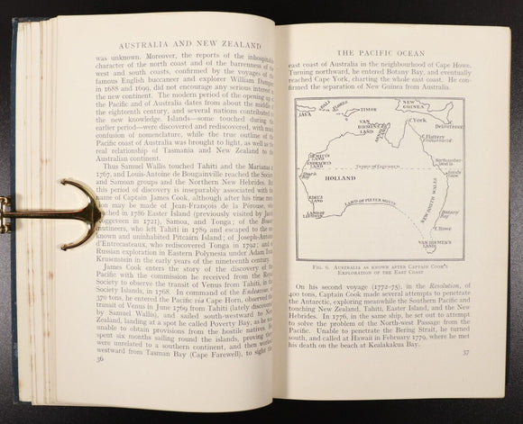 1931 Australia & New Zealand Antarctica by L.S. Suggate Antique Geography Book