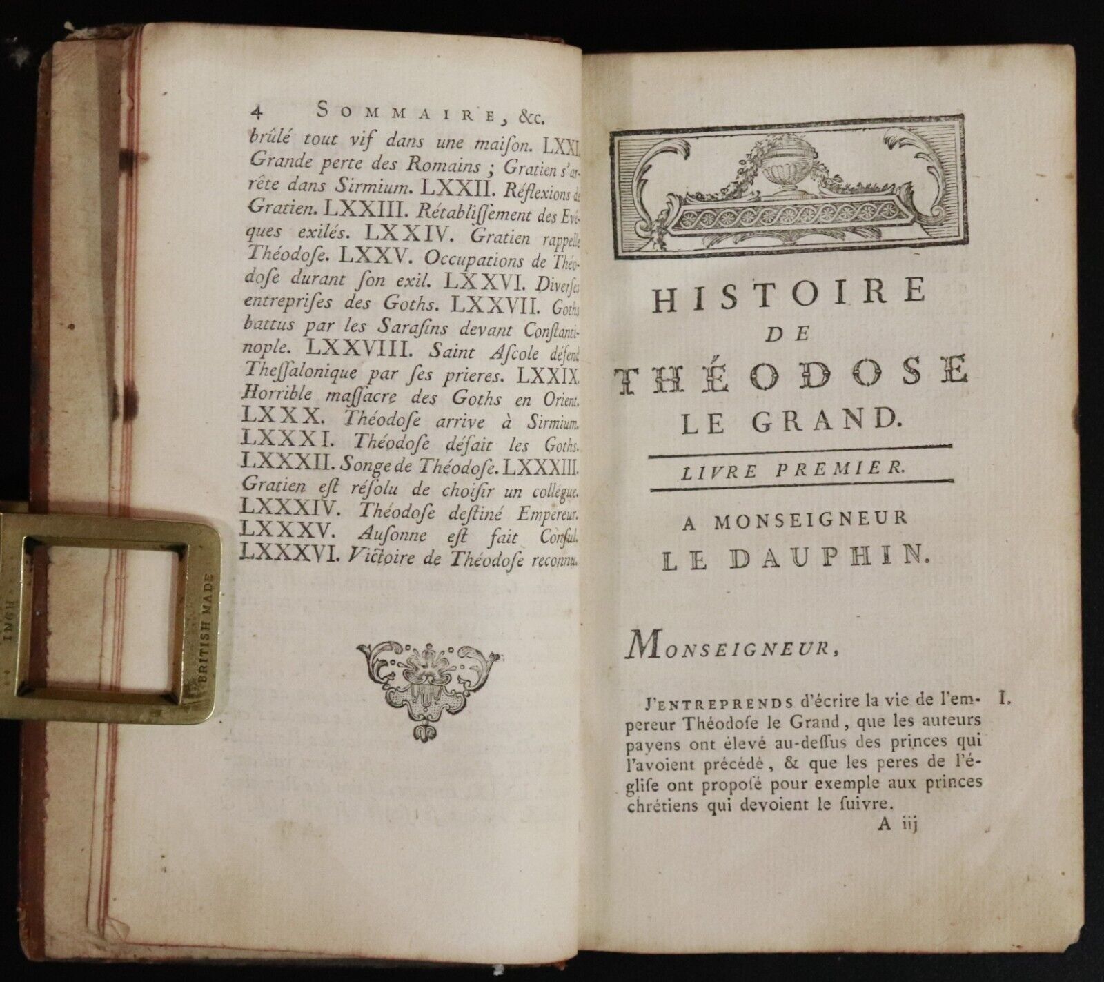 1740 Histoire De Theodose Le Grand by Le Dauphin French Antiquarian Book