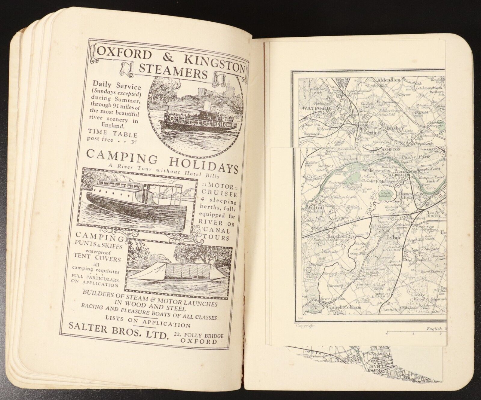 1932 Guide To London: Ward Lock & Co Antique Travel Guide Book w/Maps