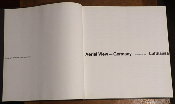 1969 Aerial View Germany Lufthansa Vintage German Photo History Book Sass Aicher
