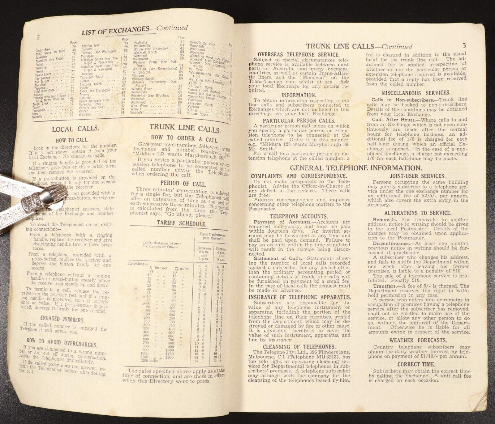 1951 Victoria Telephone Directory Local History Book Bairnsdale Sale Mornington