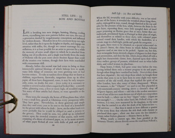 1944 Sing High Sing Low Essays by Osbert Sitwell Antique English Literature Book