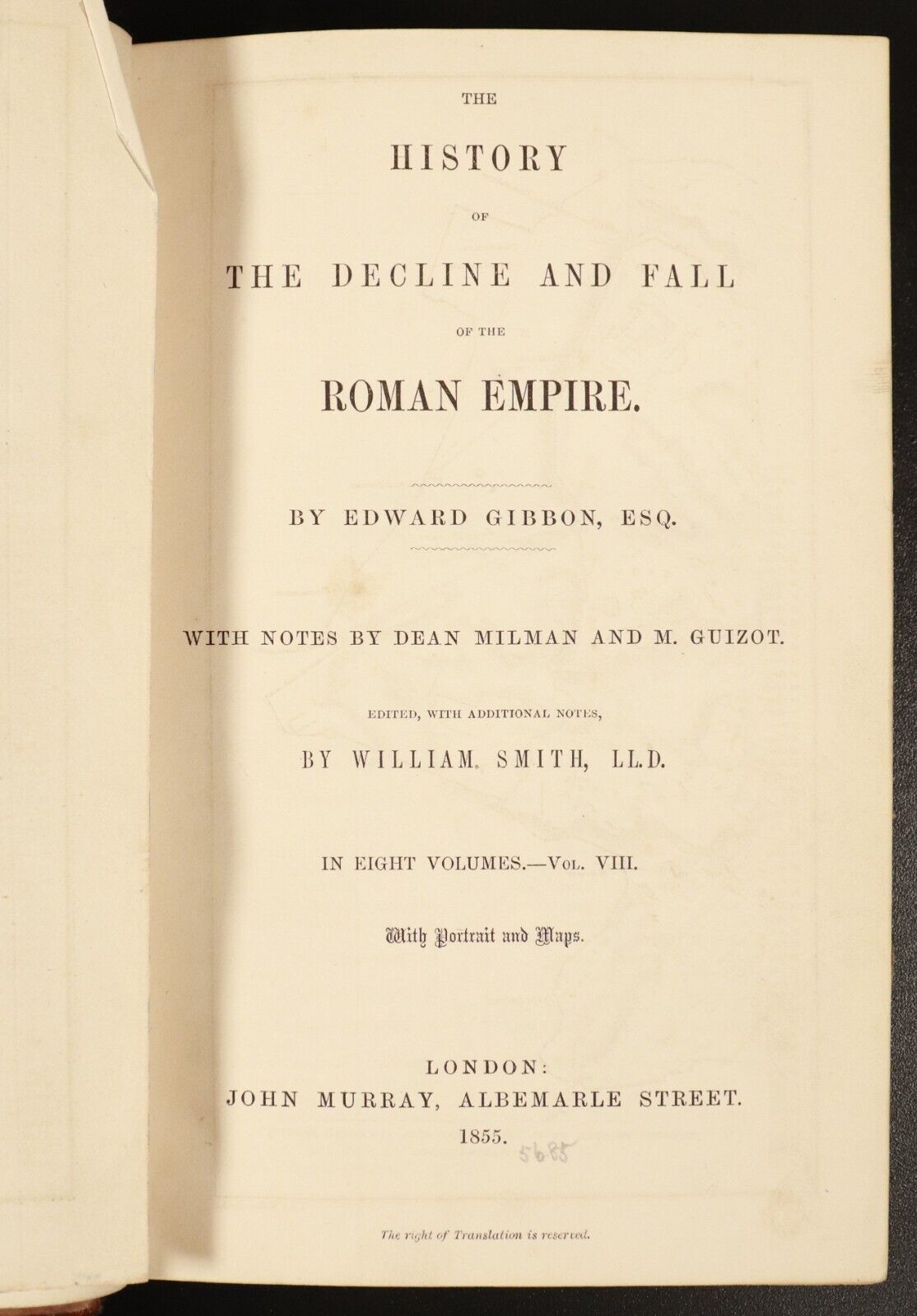 1854 7vol History Of Decline & Fall Roman Empire by E. Gibbon Antiquarian Books