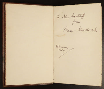 1922 More Songs Of The Open Air Nina Murdoch SIGNED Australian Poetry Book 1st - 0