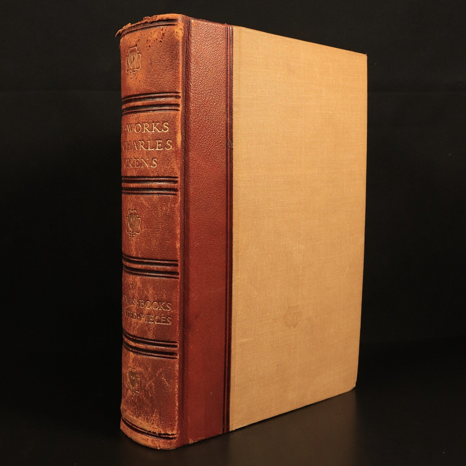 1912 Christmas Books by Charles Dickens Antique Fiction Book Gresham V10