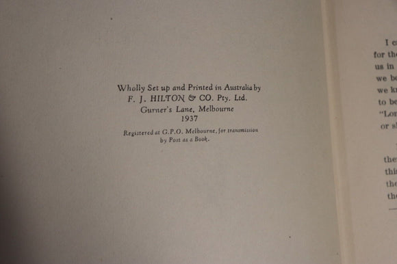 1937 "Cooee" England: A Travel Diary by A Howarth Australian Travel History Book