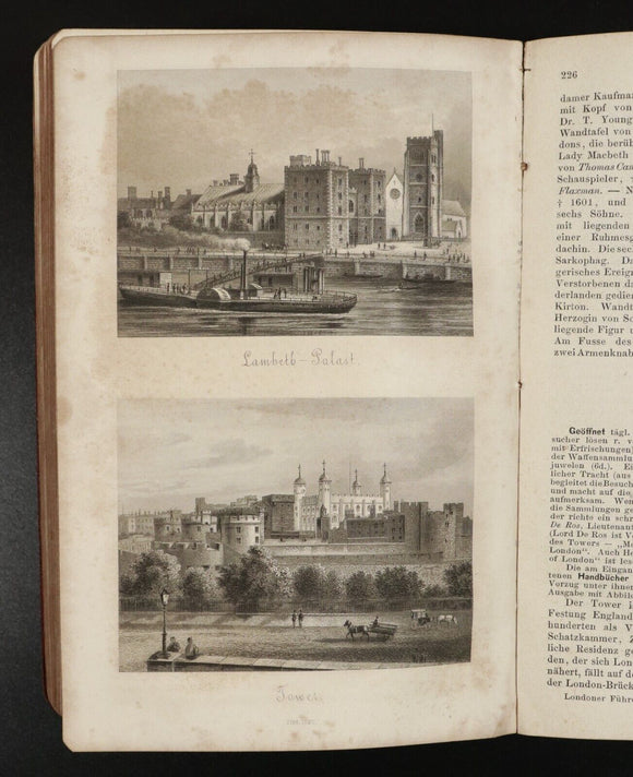 1871 London England und Schottland by Ravenstein Antiquarian Travel Guide w/Maps