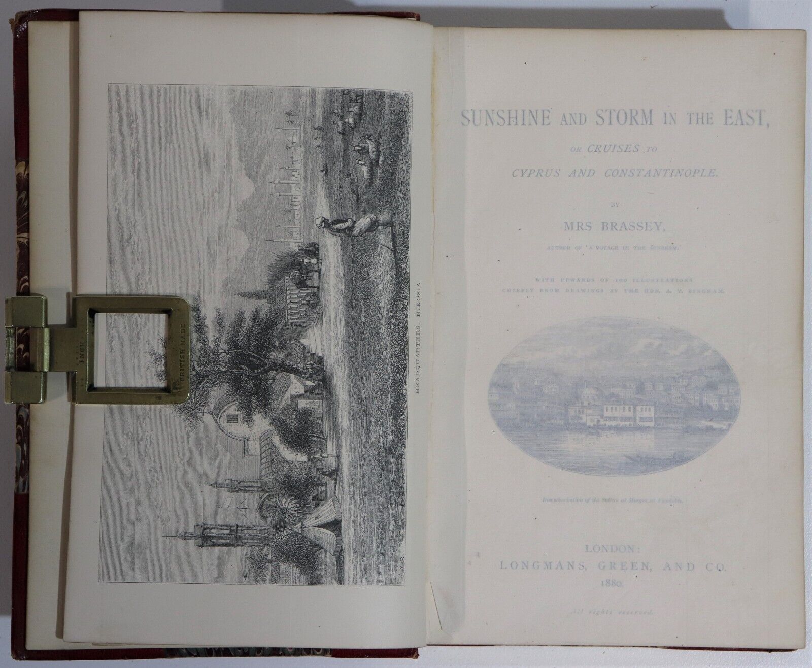 1880 Sunshine & Storm In The East by Mrs Brassey Antiquarian Exploration Book