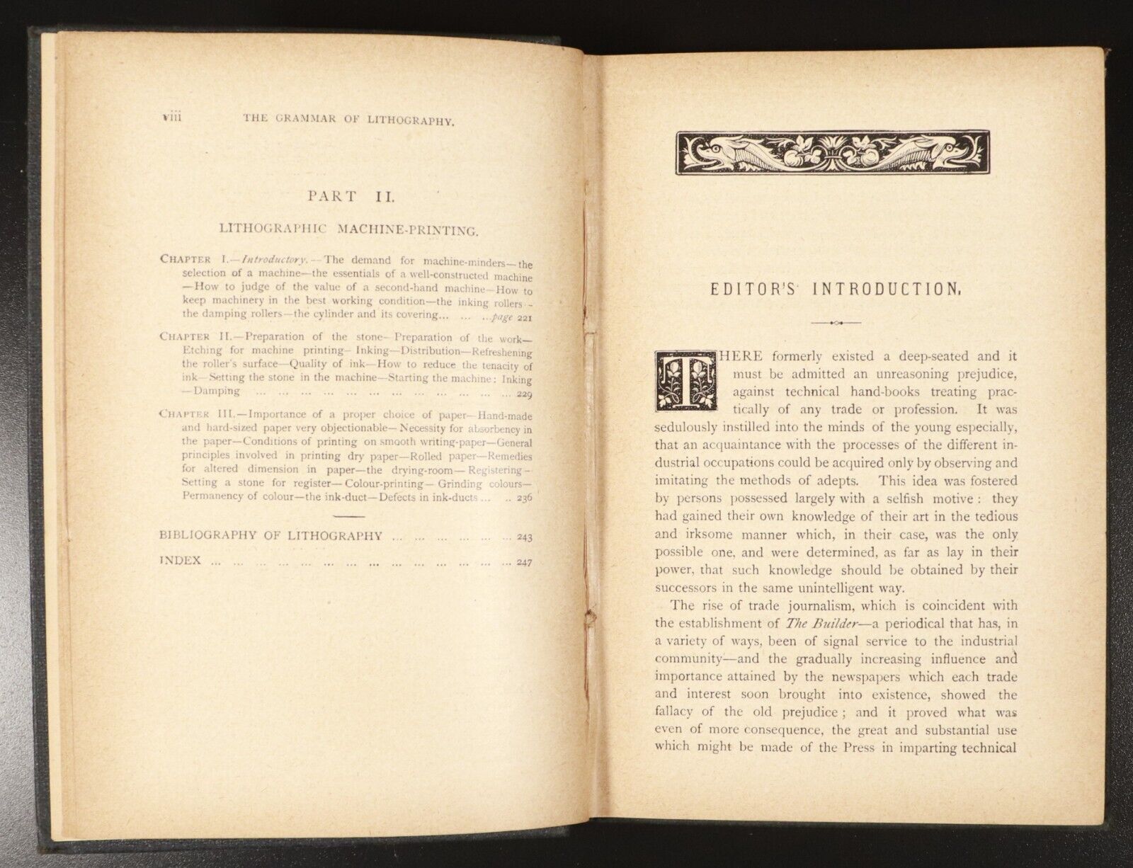 c1895 The Grammar Of Lithography by W.D. Richmond Antique Printing History Book
