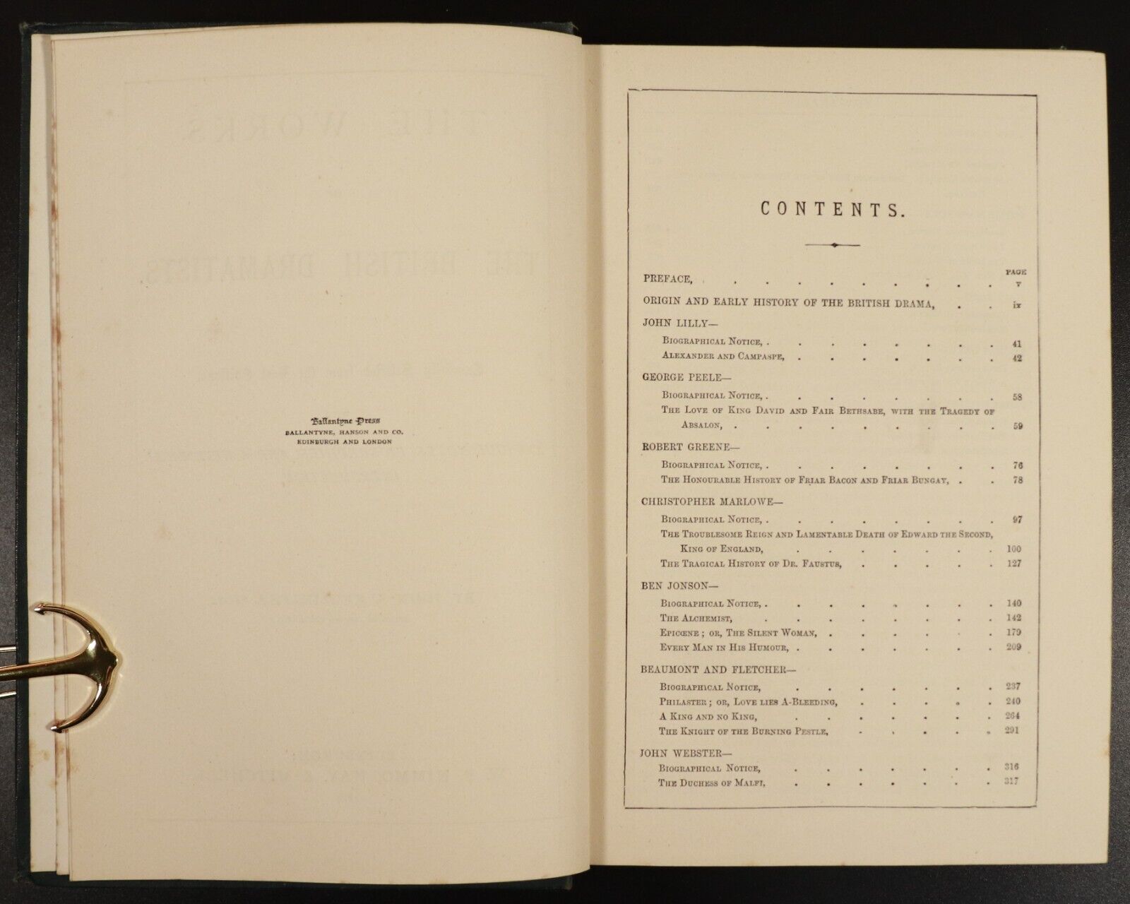 1887 The Works Of The British Dramatists Antique British History Book