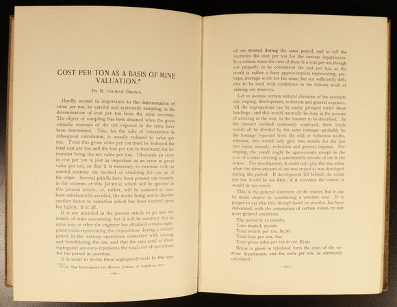 1904 Sampling Of Ore In A Mine TA Rickard Antique American Mining Reference Book