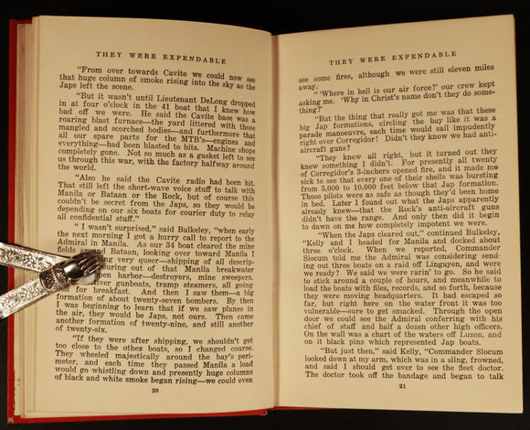 1943 They Were Expendable by W.L. White WW2 American Military History Book