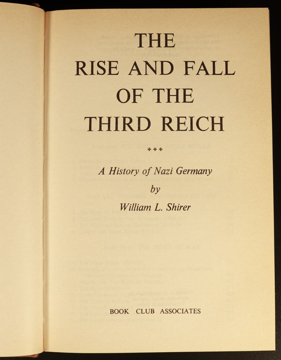 1978 The Rise & Fall Of The Third Reich by W.L. Shirer Military History Book WW2