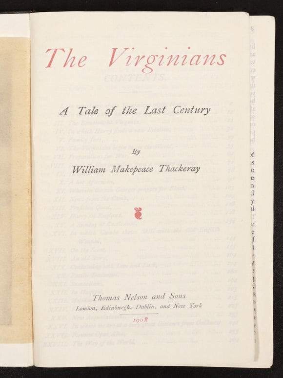 1904 3vol The Works of W.M. Thackeray Antique Fiction Books New Century Library