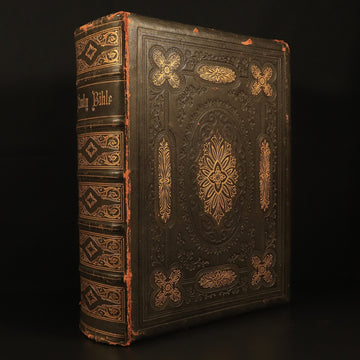 c1880 Self Interpreting Family Bible Rev John Brown Antiquarian Leather Bible