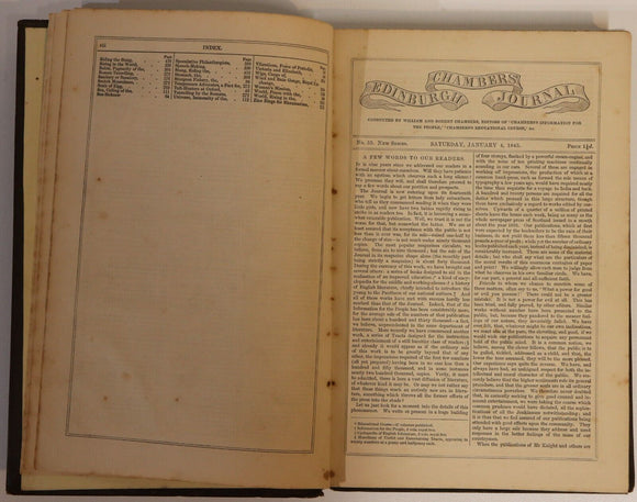 1845 Chambers's Edinburgh Journal Vol. 3 Antique British History Reference Book