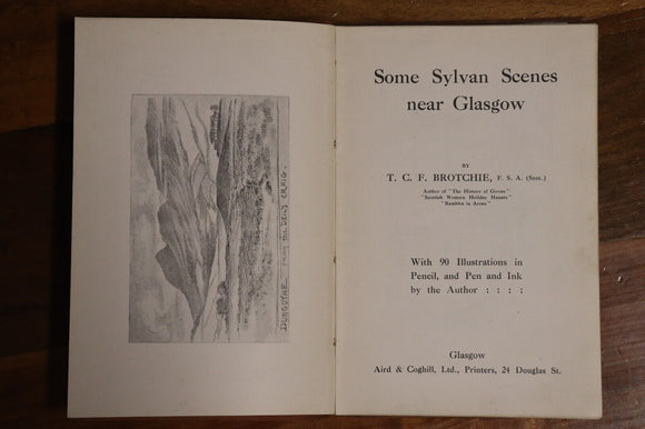1915 Some Sylvan Scenes Near Glasgow Antique Scottish Travel Guide With Map