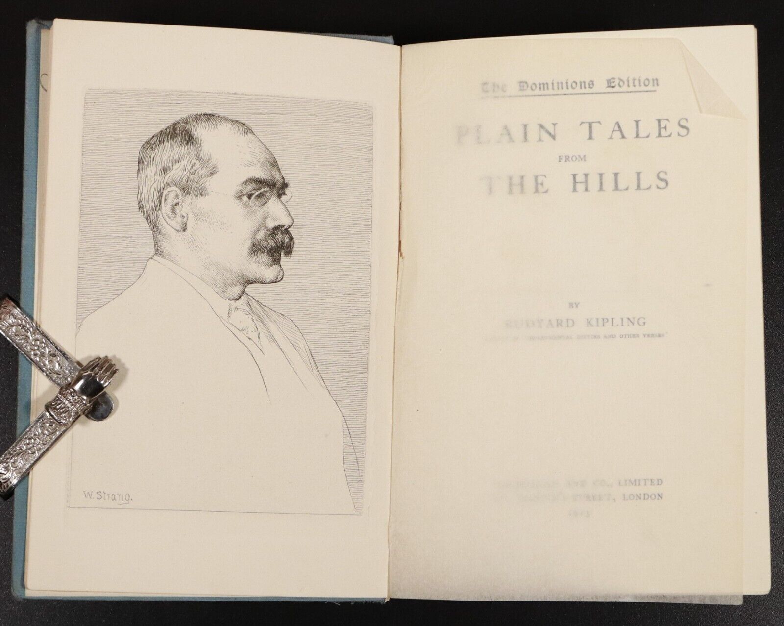 1913 Plain Tales From The Hills by Rudyard Kipling Antique Fiction Book - 0
