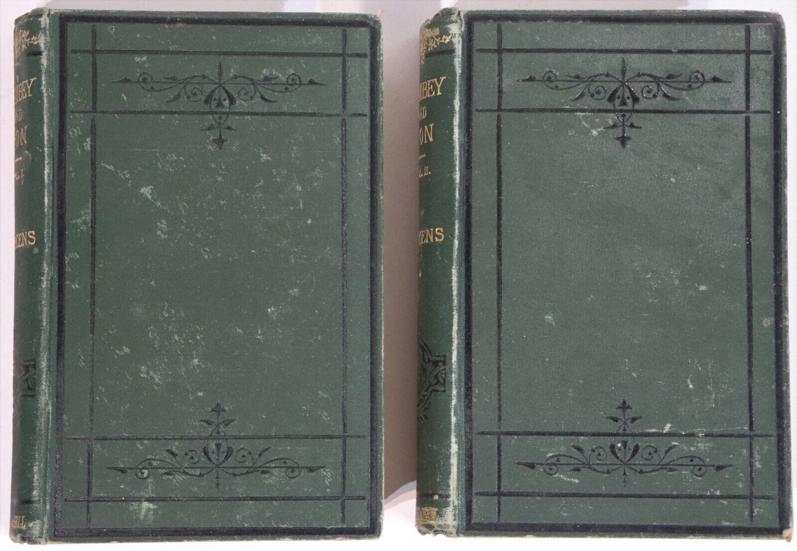 c1879 2vol Dombey And Son by Charles Dickens Antique British Fiction Book Set