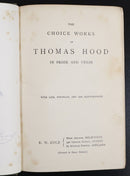 c1895 The Choice Works Of Thomas Hood Antique British Prose & Verse Book-9