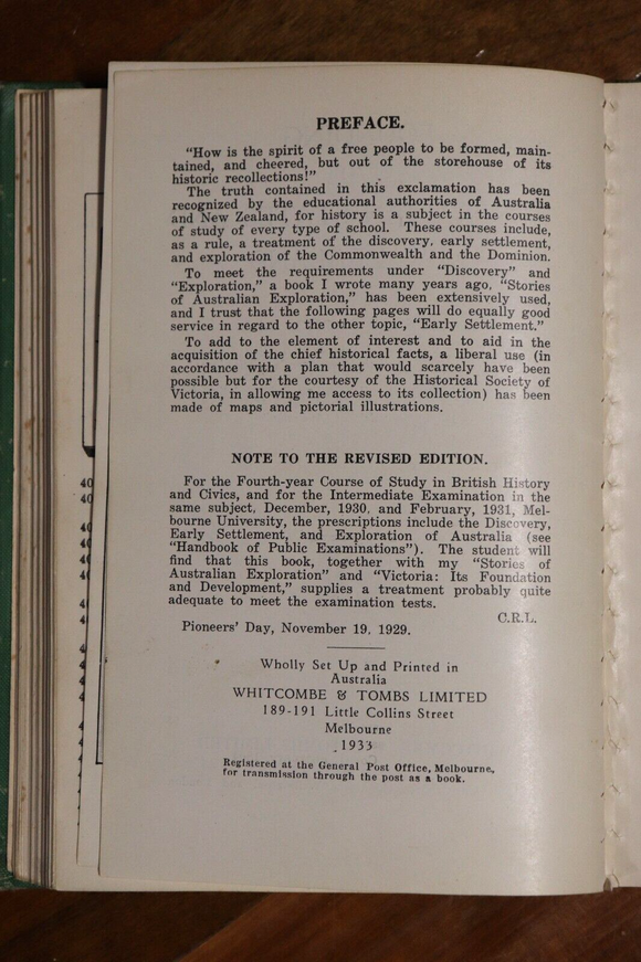 1941 Australia & NZ: Discovery & Exploration by CR Long Australian History Book