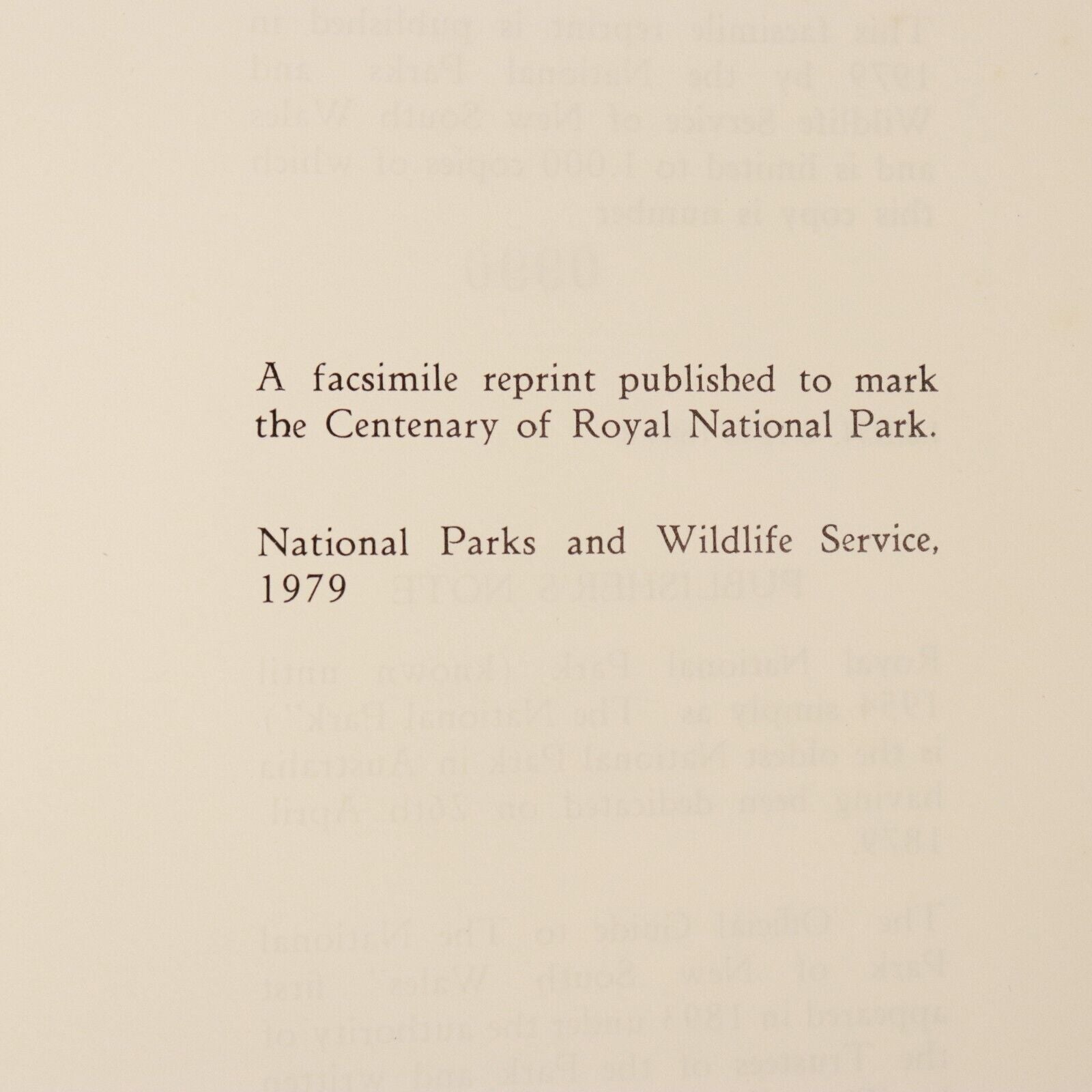 1979 Official Guide To National Park Of New South Wales Australian History Book - 0