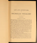 1912 Nicholas Nickleby by Charles Dickens Antique Fiction Book Gresham V4-8