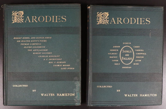1884 4vol Parodies Of English & American Authors Antiquarian Literature Books