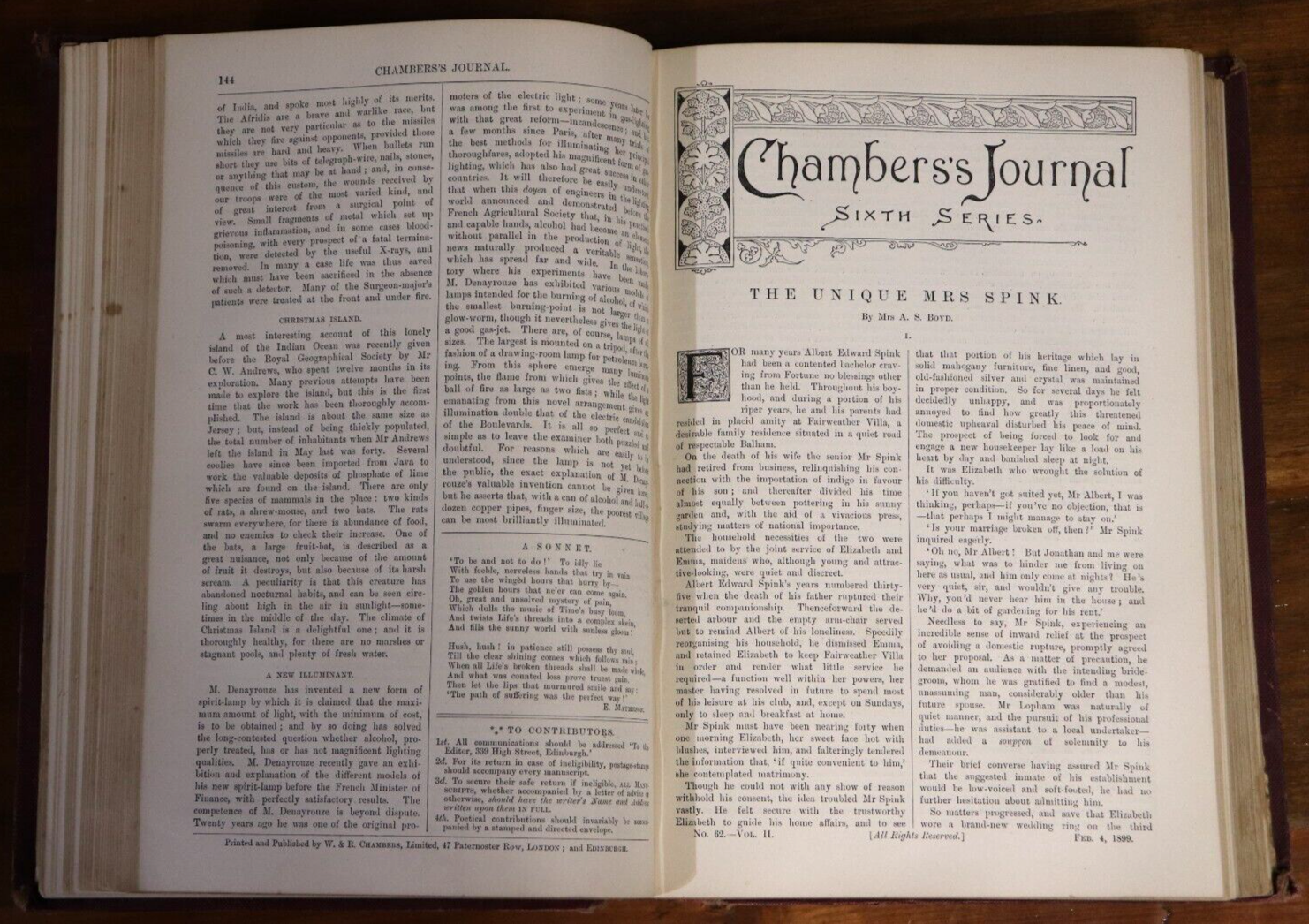 1899 Chambers's Journal Sixth Series Vol. 2 Antique History Reference Book