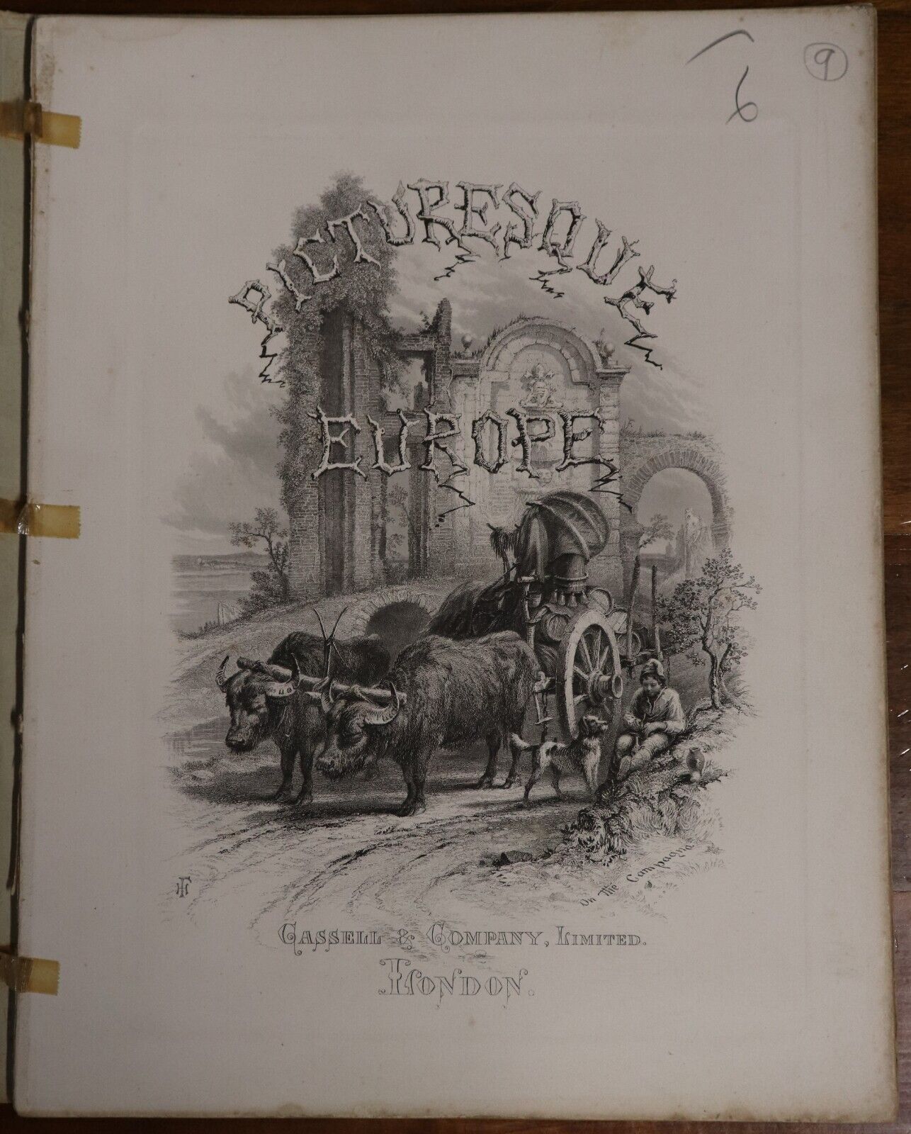 c1875 Picturesque Europe - Division 9 Antiquarian Engravings Plates Book