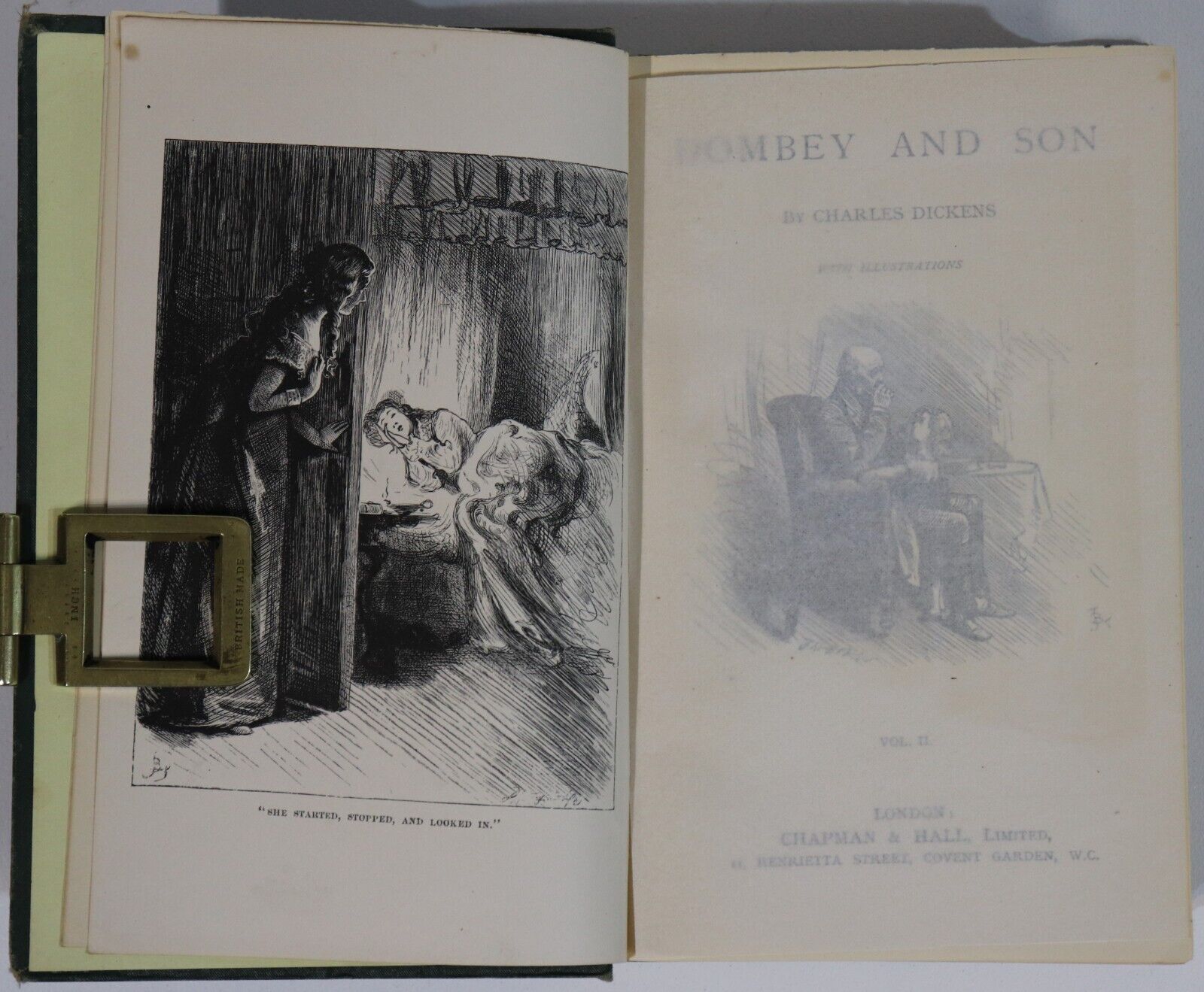 c1879 2vol Dombey And Son by Charles Dickens Antique British Fiction Book Set