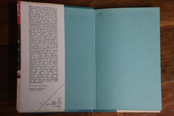 1969 Puppet On A Chain by Alistair MacLean 1st Edition Vintage Fiction Book
