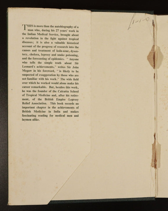 1950 Happy Toil 55 Years Of Tropical Medicine by L. Rogers Vintage Medical Book