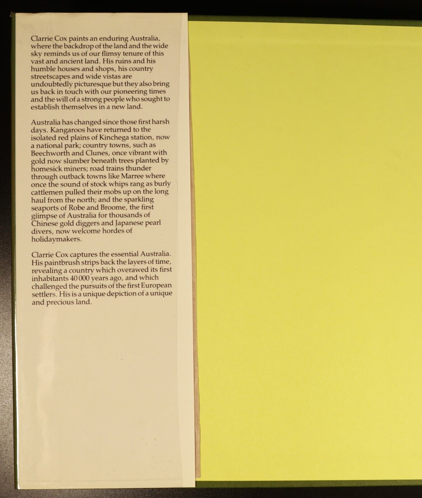 1985 Clarrie Cox Australia Currey O'Neil Australian Art History Book