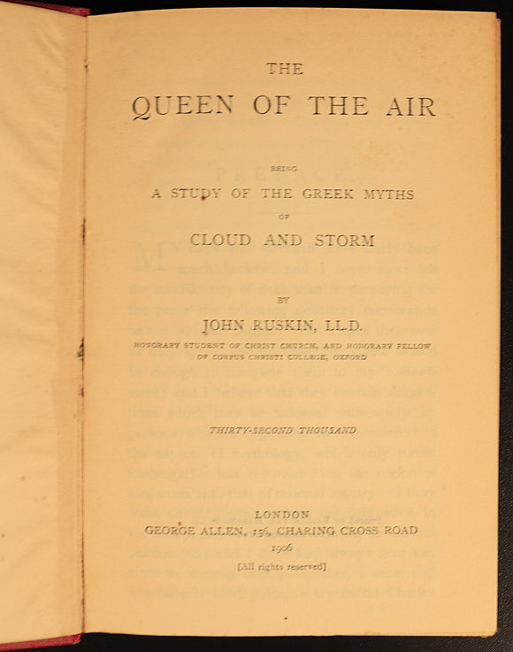John Ruskin 6 Volume Antique Book Collection 1906 George Allen London Editions