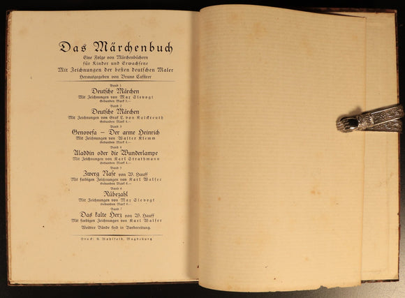 1919 Das Kalte Herz by Wilhelm Hauff Antique German Childrens Fairytale Book