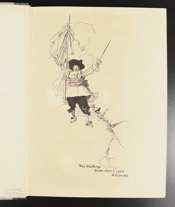 1921 Howard Pyle's Book Of Pirates Antique Childrens Book 1st Ed W/Dust Jacket