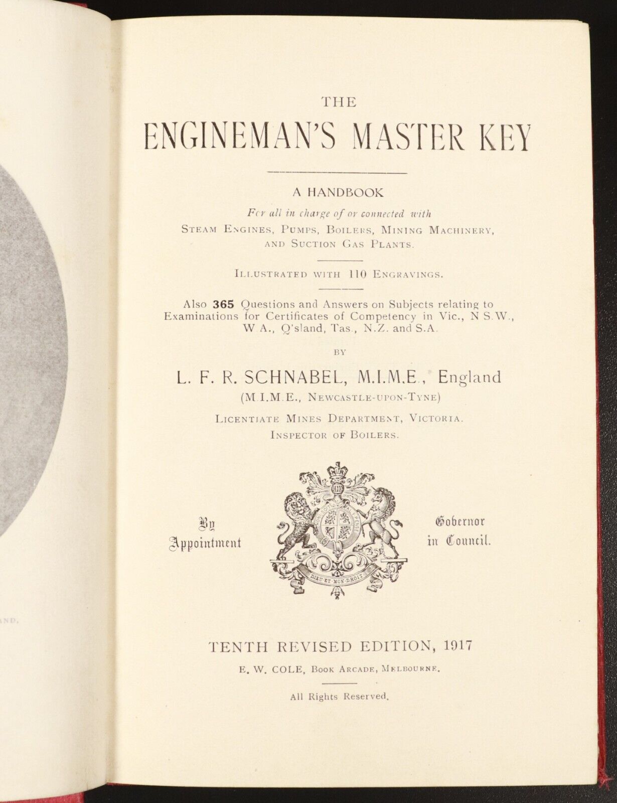 1917 The Engineman's Master Key by LFR Schnabel Antique Steam Engine Book